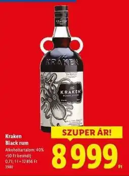 Lidl KRAKEN Black Rum ajánlat