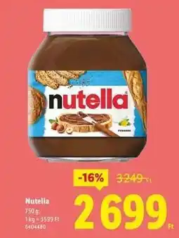 Lidl Nutella ajánlat