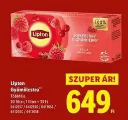 Lidl Lipton Gyümölcstea ajánlat