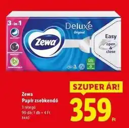 Lidl Zewa Papír zsebkendő ajánlat