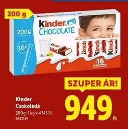 Lidl KINDER Csokoládé ajánlat
