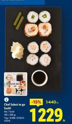 Lidl CHEF SELECT TO GO Sushi ajánlat