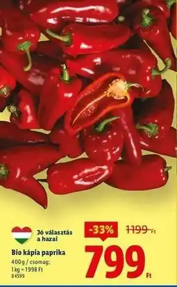 Lidl Bio kápia paprika ajánlat