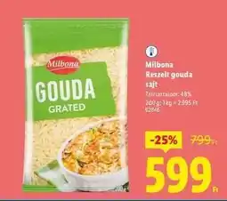 Lidl MILBONA Reszelt gouda sajt ajánlat
