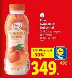 Lidl PILOS Gyümölcsös joghurtital ajánlat