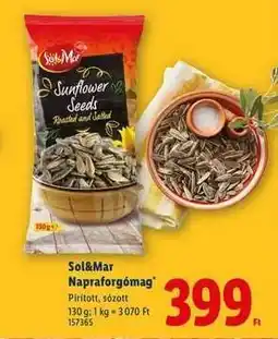 Lidl SOL&MAR Napraforgómag ajánlat