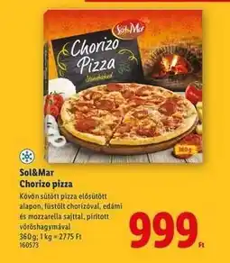 Lidl SOL&MAR Chorizo pizza ajánlat