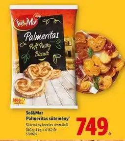 Lidl SOL&MAR Palmeritas sütemény ajánlat