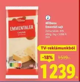 Lidl MILBONA Ementáli sajt ajánlat