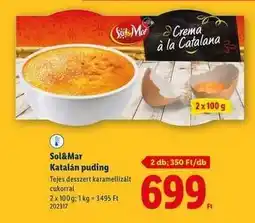 Lidl SOL&MAR Katalán Puding ajánlat
