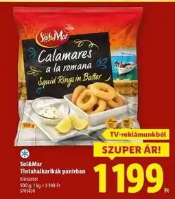 Lidl SOL&MAR Tintahalkarikák panírban ajánlat