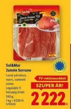 Lidl SOL&MAR Jamón Serrano ajánlat