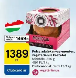 Tesco Polcz adalékanyag-mentes, vegetáriánus készétel ajánlat