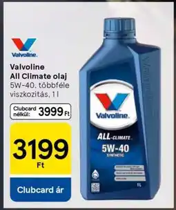 Tesco Valvoline All Climate olaj ajánlat