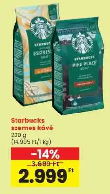 Spar Starbucks szemes kávé ajánlat