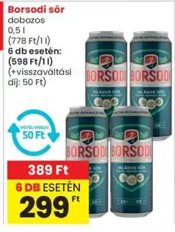 Spar Borsodi sör ajánlat