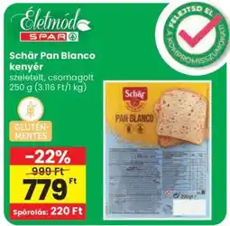 Spar Schär Pan Blanco kenyér ajánlat