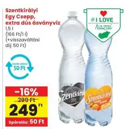 Spar Szentkirályi Egy Csepp, extra dús ásványvíz ajánlat
