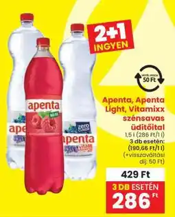Spar Apenta, Apenta Light, Vitamixx szénsavas üdítőital ajánlat