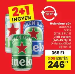 Spar Heineken sör dobozos ajánlat