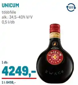 Metro Unicum ajánlat