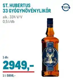 Metro St. Hubertus 33 gyógynövénylikőr ajánlat
