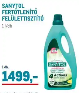 Metro Sanytol fertőtlenítő felülettisztító ajánlat
