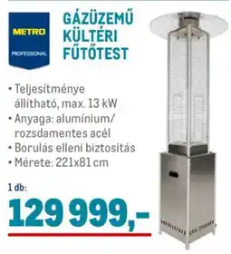 Metro Metro gázüzemű kültéri fűtőtest ajánlat