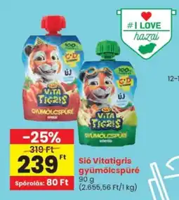 Spar Sió Vitatigris gyümölcspüré ajánlat