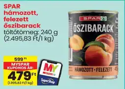 Spar SPAR hámozott, felezett őszibarack ajánlat