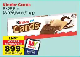 Spar Kinder Cards ajánlat