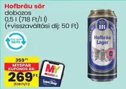 Spar Hofbräu sör ajánlat