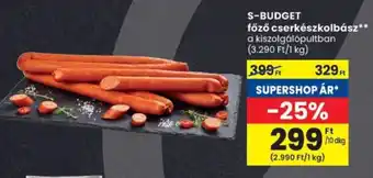 Spar S-BUDGET főző cserkészkolbász ajánlat