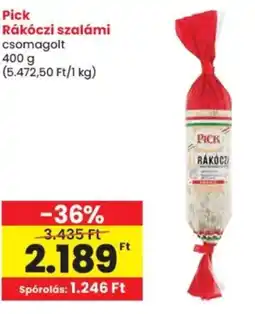 Spar Pick Rákóczi szalámi ajánlat