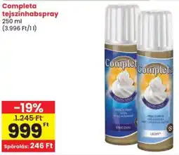 Spar Completa tejszínhabspray ajánlat
