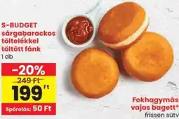 Spar S-BUDGET sárgabarackos töltelékkel töltött fánk ajánlat