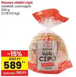 Spar Rozsos vidéki cipó ajánlat