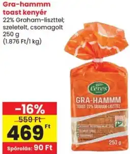 Spar Gra-hammm toast kenyér ajánlat