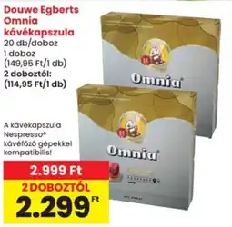 Spar Douwe Egberts Omnia kávékapszula ajánlat