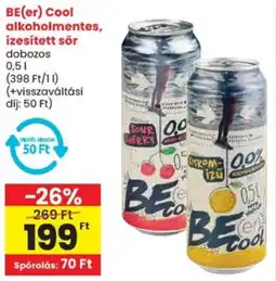 Spar BE(er) Cool alkoholmentes, ízesített sör ajánlat