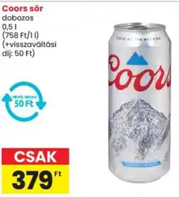 Spar Coors sör ajánlat