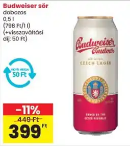 Spar Budweiser sör ajánlat