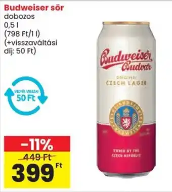 Spar Budweiser sör ajánlat