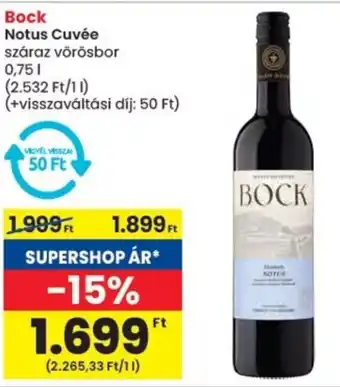 Spar Bock Notus Cuvée ajánlat