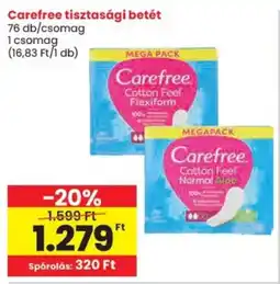 Spar Carefree tisztasági betét ajánlat