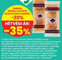 Spar Ürömi 8 tojásos száraztészta ajánlat