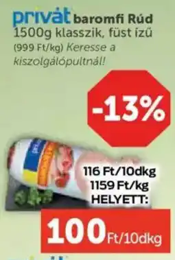PRIVÁT Privat baromfi rúd ajánlat