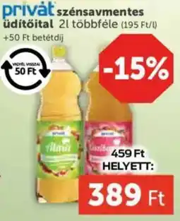 PRIVÁT Privát szénsavmentes üdítőital ajánlat