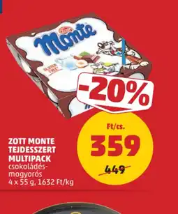 PENNY Zott Monte Tejdesszert Multipack ajánlat