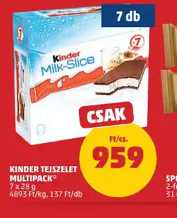 PENNY Kinder Tejszelet Multipack ajánlat